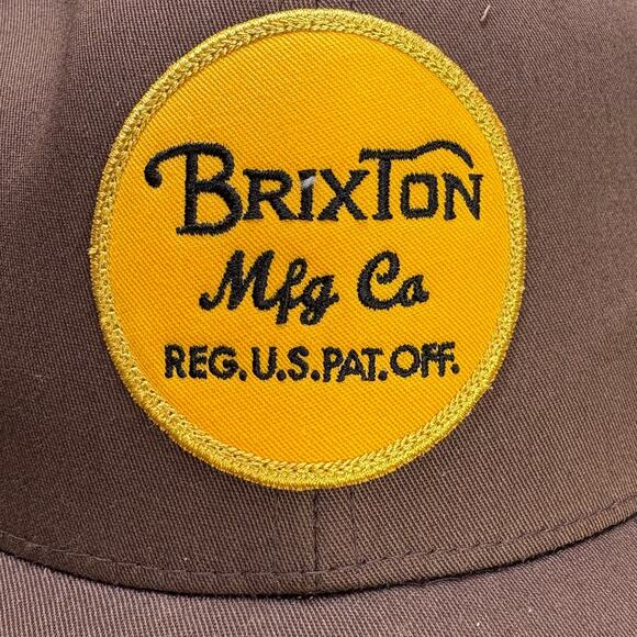 Brixton Manufacturing Co Trucker Hat Skater Skateboard Mesh Snapback Brown Cap - Picture 2 of 13